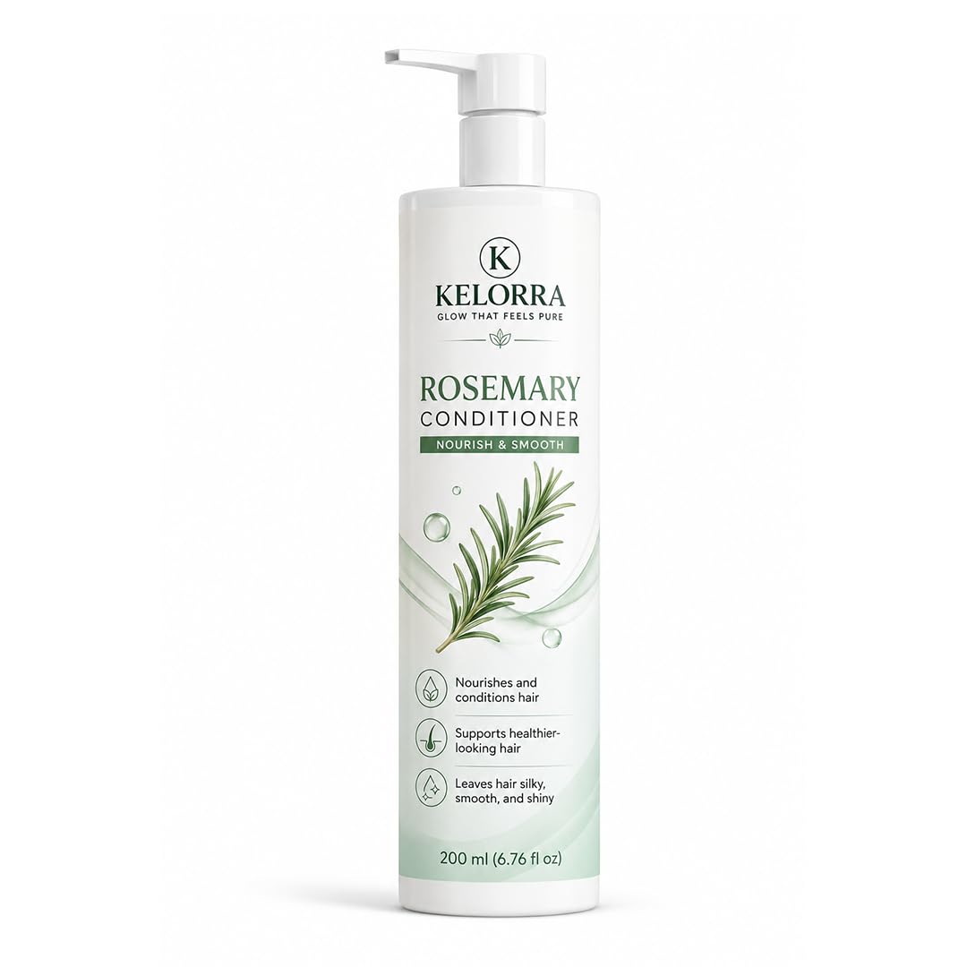 Kelorra Rosemary Conditioner | Daily Hair Conditioner with Rosemary | Smooth & Manageable Hair Care Formula | Suitable for All Hair Types | Lightweight Conditioning Formula | Pump Bottle | 200 ml