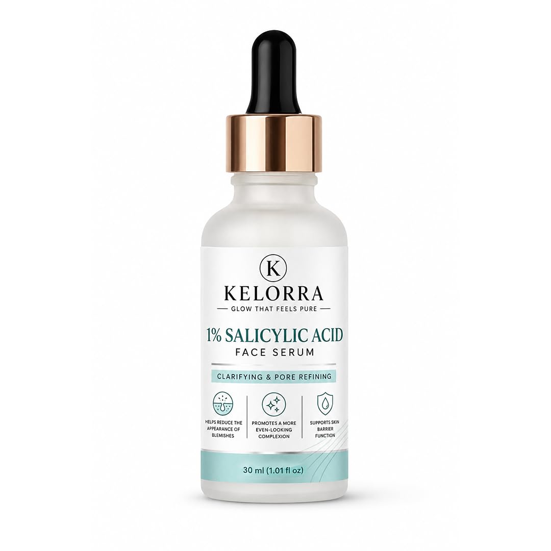 Kelorra 1% Salicylic Acid Face Serum | Clarifying & Pore Refining Serum | Lightweight Daily Skincare Formula | Suitable for Oily, Combination & Acne-Prone Skin | 30 ml