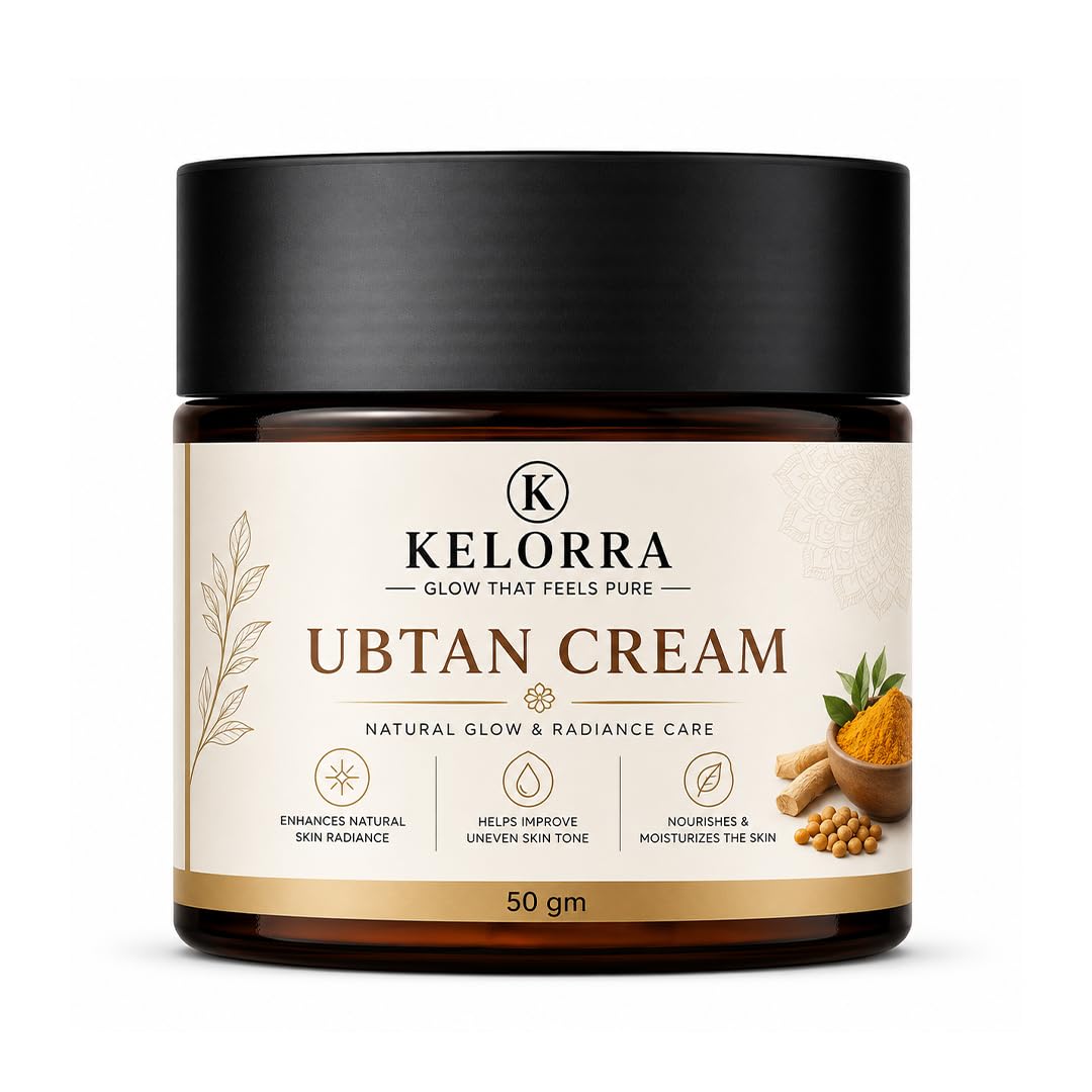Kelorra Ubtan Cream | Daily Moisturizing Face Cream for Natural Glow & Radiance Care | Lightweight Nourishing Cream for All Skin Types | Hydrating & Smooth Skin Care Formula | 50 gm