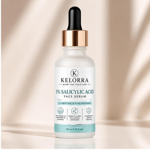 Kelorra 1% Salicylic Acid Face Serum | Clarifying & Pore Refining Serum | Lightweight Daily Skincare Formula | Suitable for Oily, Combination & Acne-Prone Skin | 30 ml