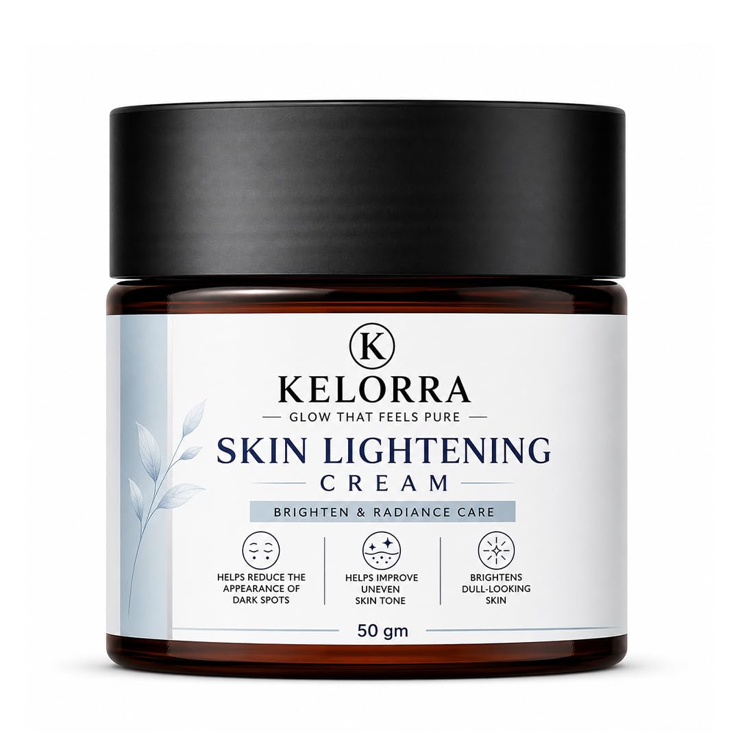 Kelorra Skin Lightening Cream | Daily Moisturizing Face Cream for Uneven Skin Tone | Brightening & Radiance Care Cream | Lightweight Hydrating Formula | For All Skin Types | 50 gm
