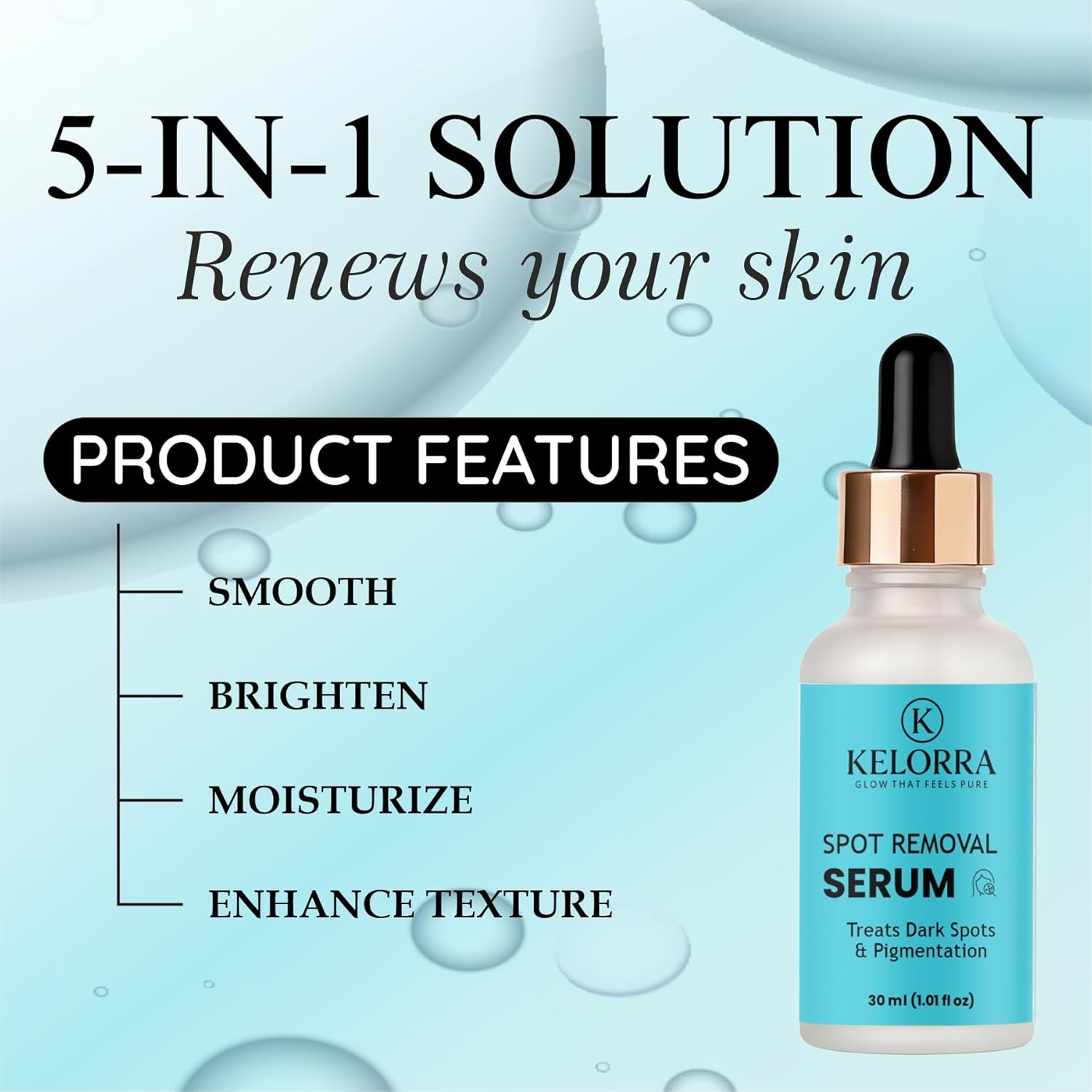 KELORRA Spot Removal Serum, Treats Dark Spots & Pigmentation, 30ml