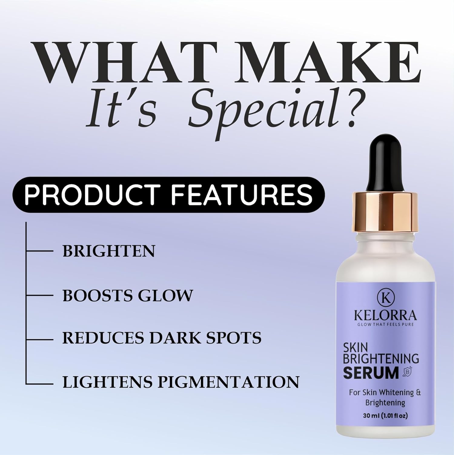 KELORRA Skin Brightening Serum for Whitening & Brightening, 30ml