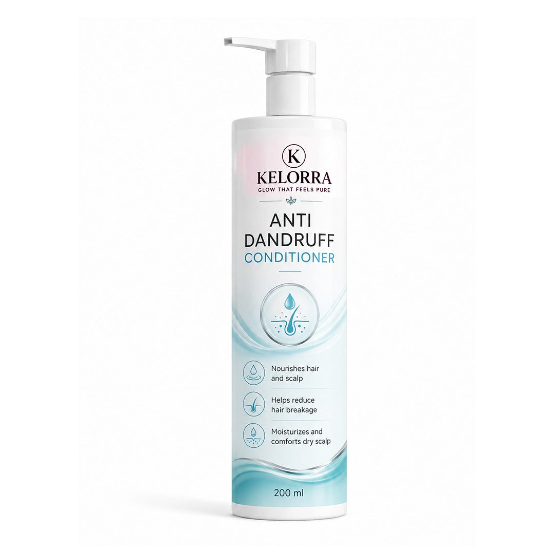 Kelorra Anti Dandruff Conditioner | Daily Hair Conditioner for Scalp & Hair Care | Lightweight Conditioning Formula | Suitable for All Hair Types | Pump Bottle | 200 ml