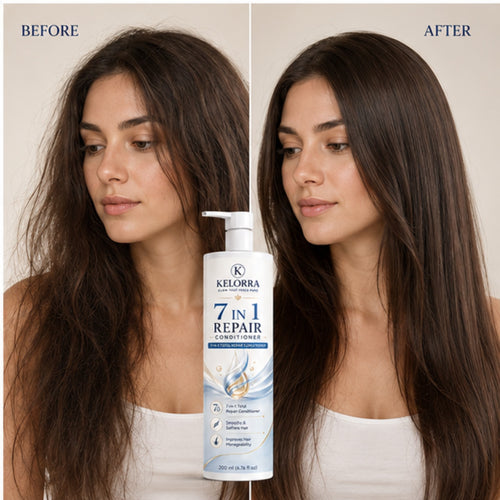 Kelorra 7 in 1 Repair Conditioner | Daily Hair Conditioner for Smooth & Manageable Hair | Lightweight Nourishing Formula | Suitable for All Hair Types | Pump Bottle | 200 ml