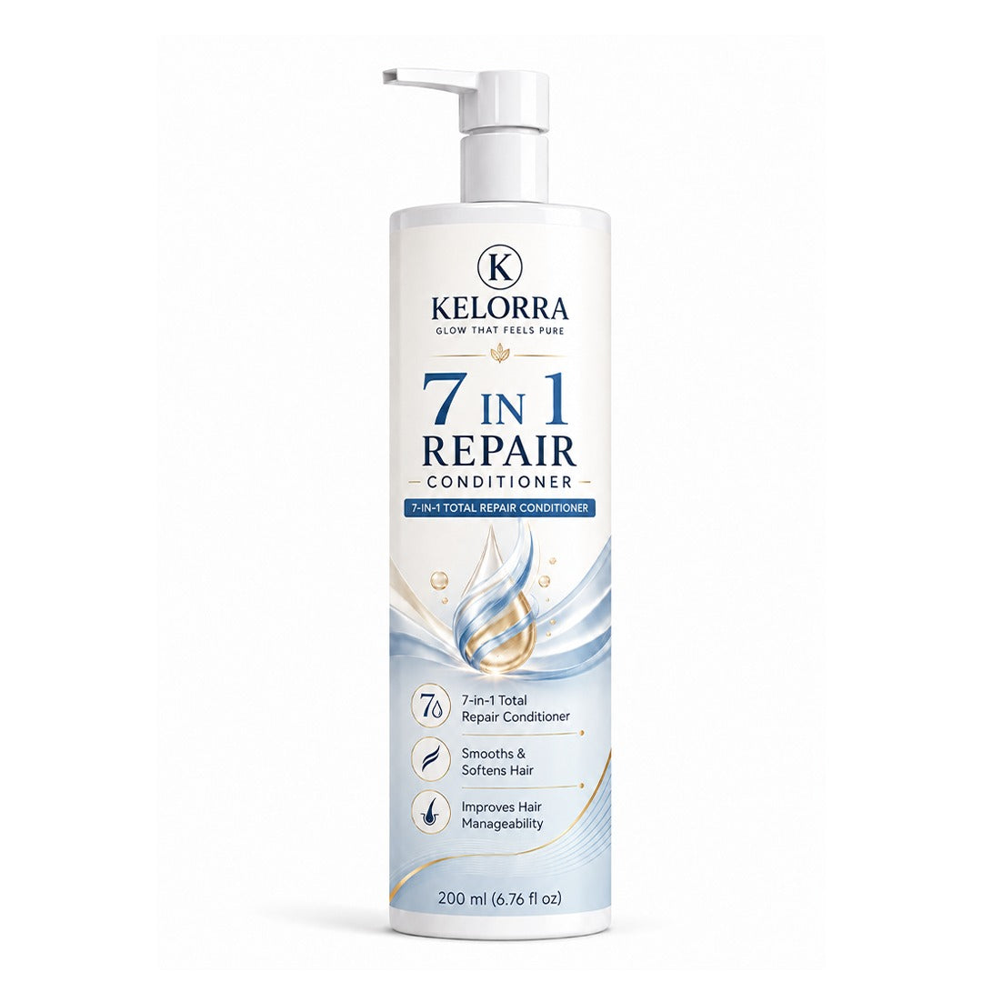 Kelorra 7 in 1 Repair Conditioner | Daily Hair Conditioner for Smooth & Manageable Hair | Lightweight Nourishing Formula | Suitable for All Hair Types | Pump Bottle | 200 ml